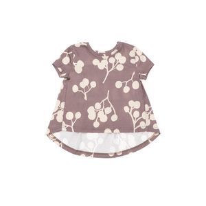 Omamimini Girls' T-Shirt With Back Ruffle